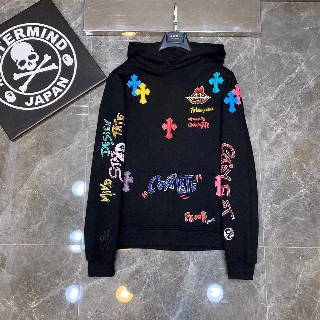 A Bathing Ape BAPE STA Black Cross Print Hoodie