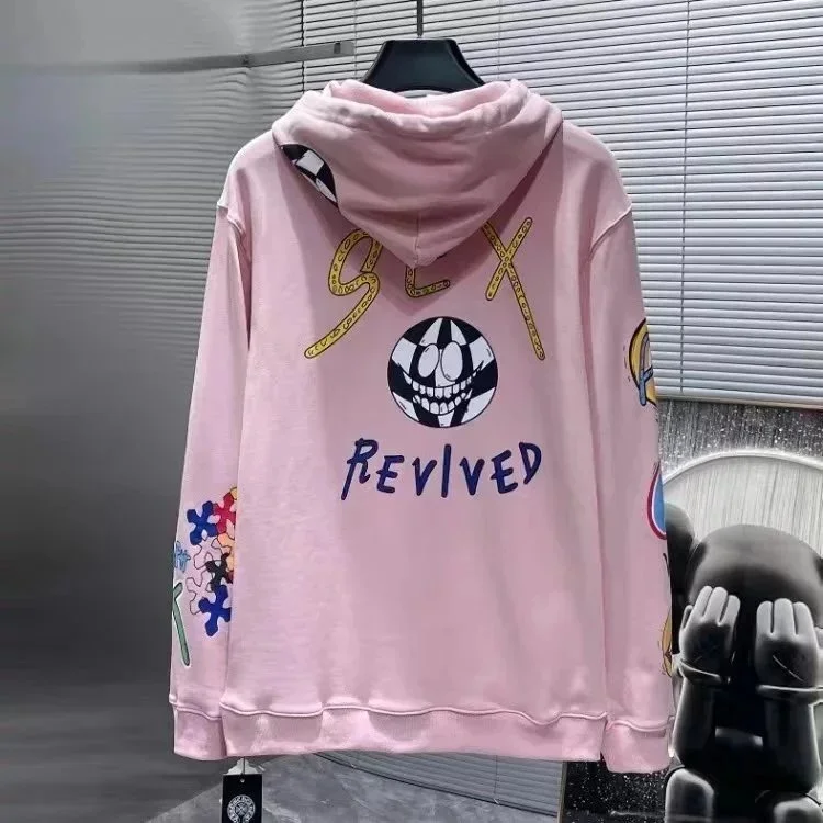 Pink 'Revived' Graphic Hoodie Sweatshirt