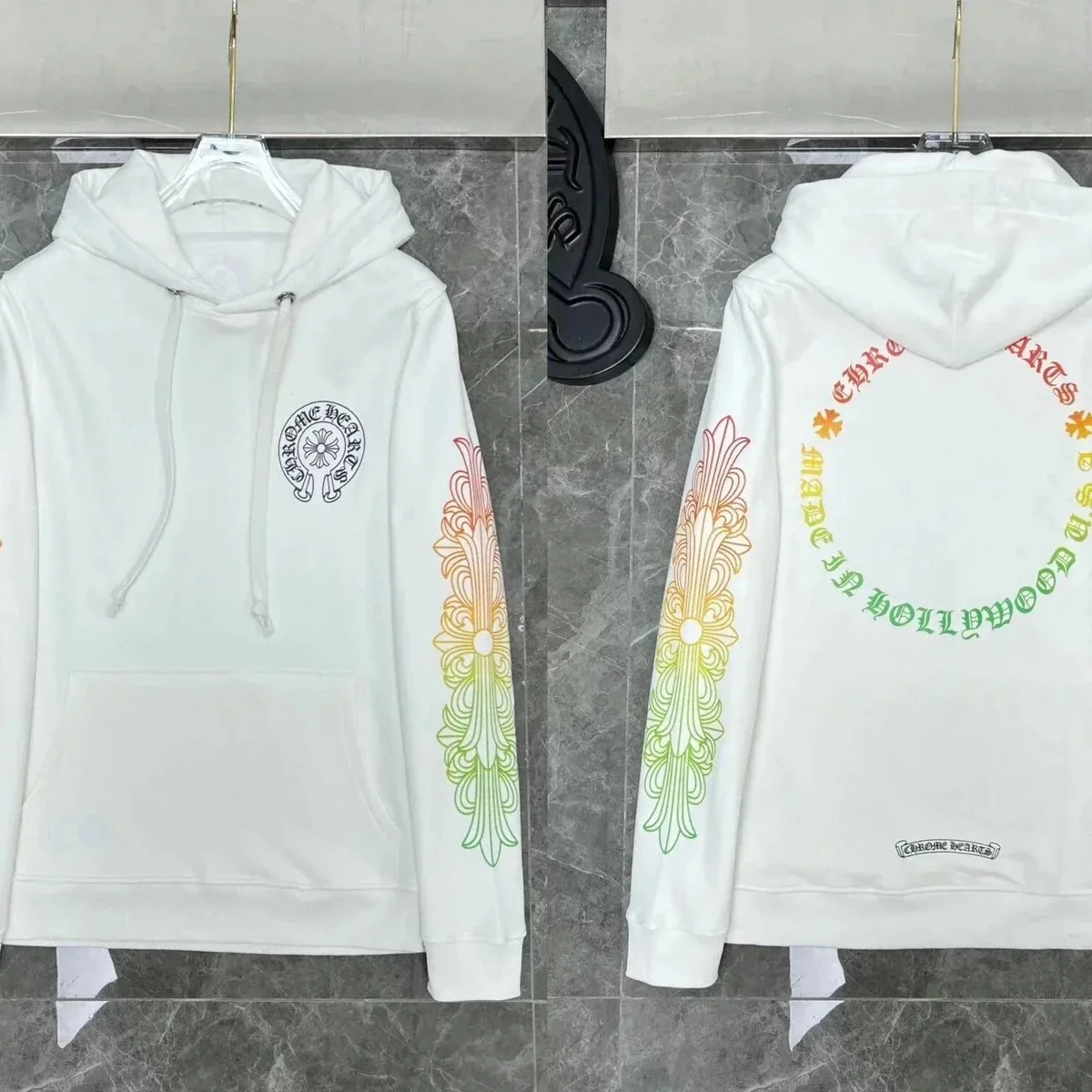 Chrome Hearts White Floral Hoodie