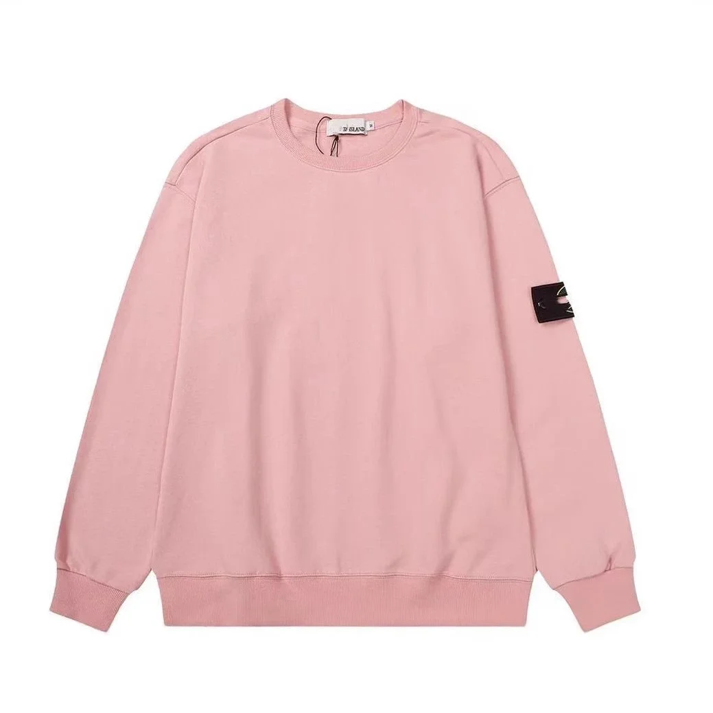 Stone Island 68-15 Pink Solid Crewneck Sweatshirt