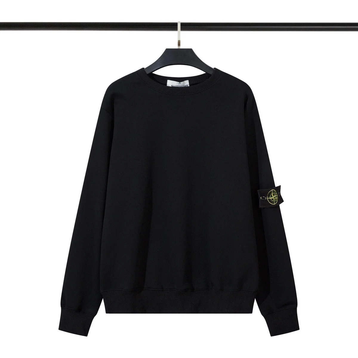Stone Island 68-15 Black Round Neck Sweatshirt