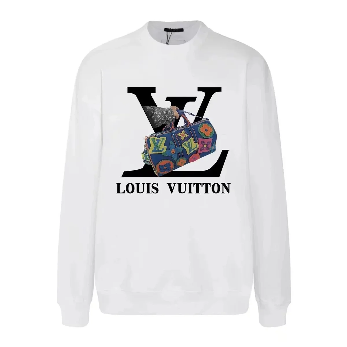 Louis Vuitton White LV Bag Print Sweatshirt