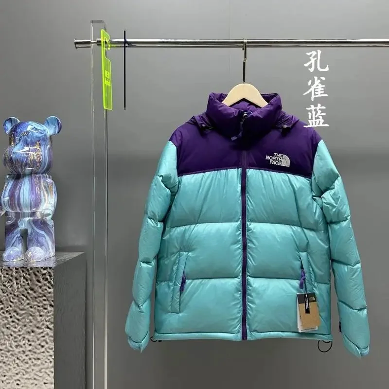 The North Face Nuptse Purple & Turquoise Parka