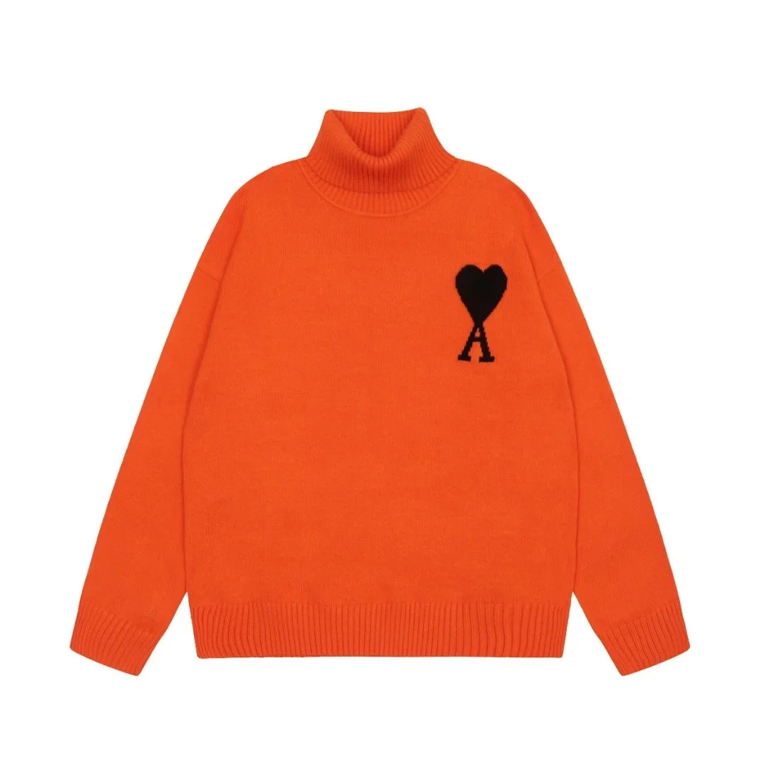 Ami Ami-28-04 Orange Turtleneck Sweater