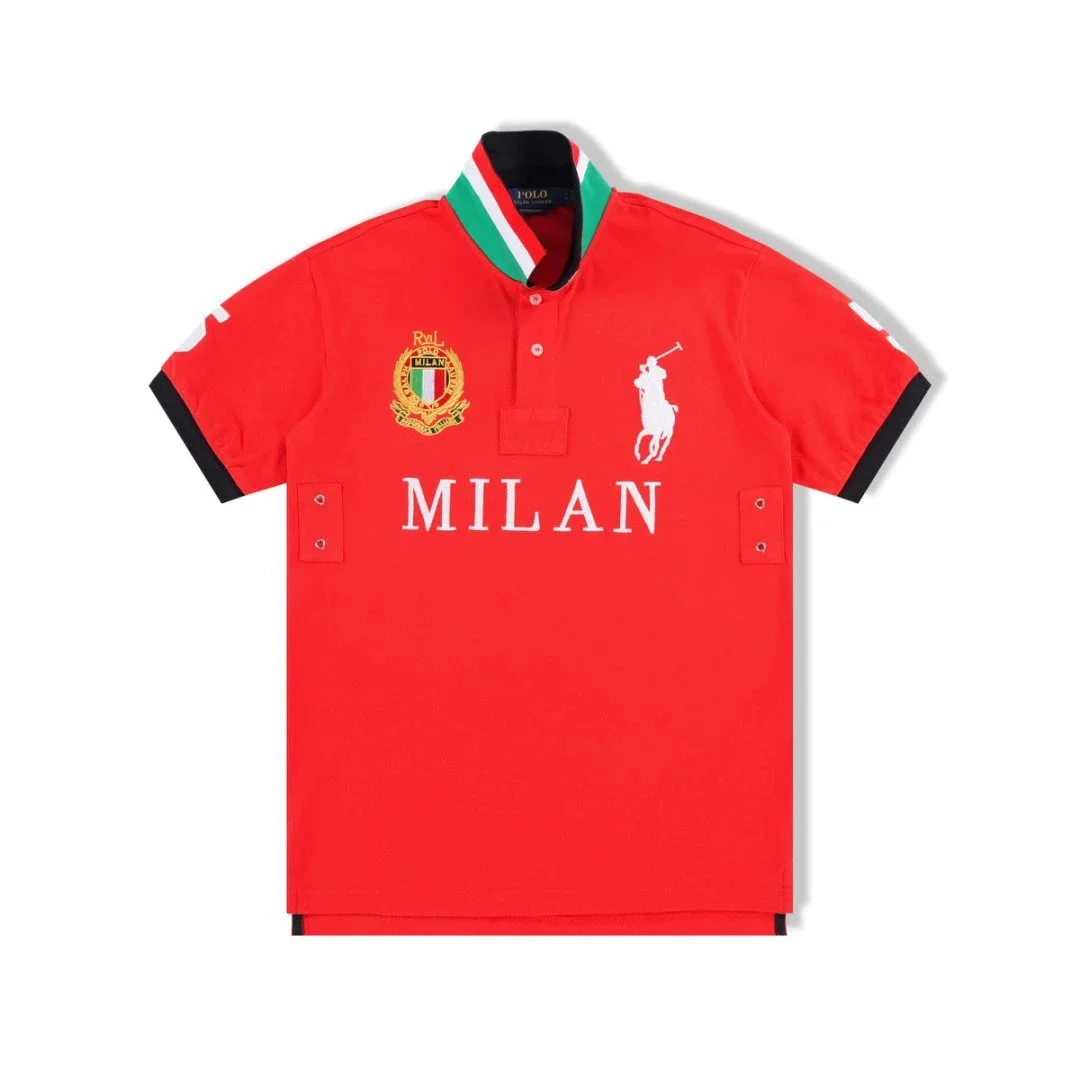 Ralph Lauren Polo Bear Milan Red Polo Shirt