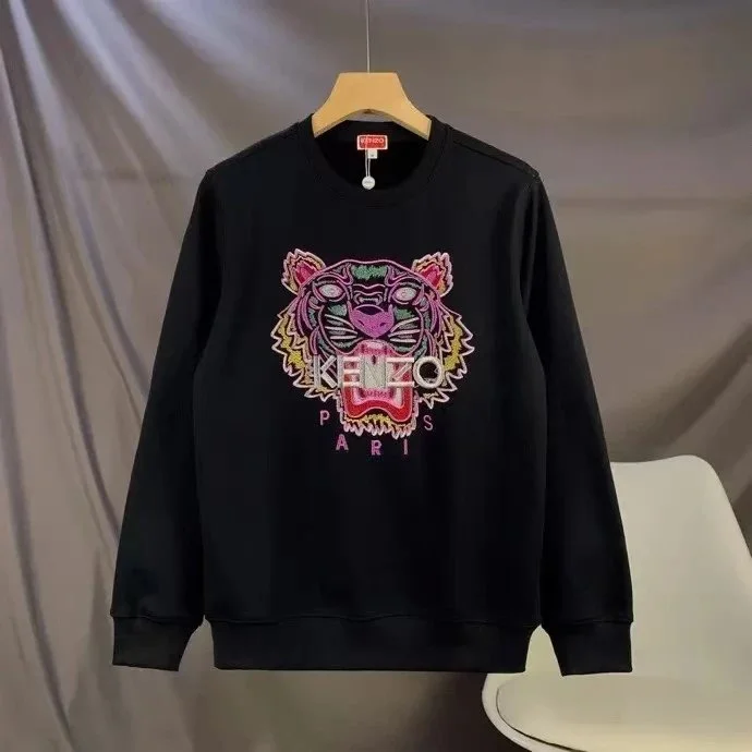 Kenzo Tiger Head Black Crewneck Sweatshirt
