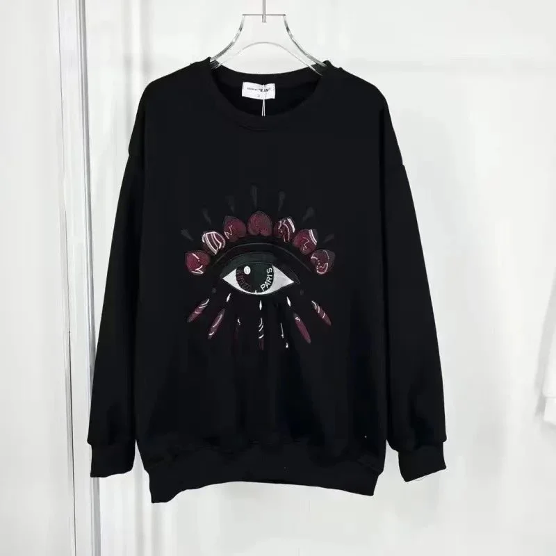 Unisex Black Eye Print Oversized Sweatshirt