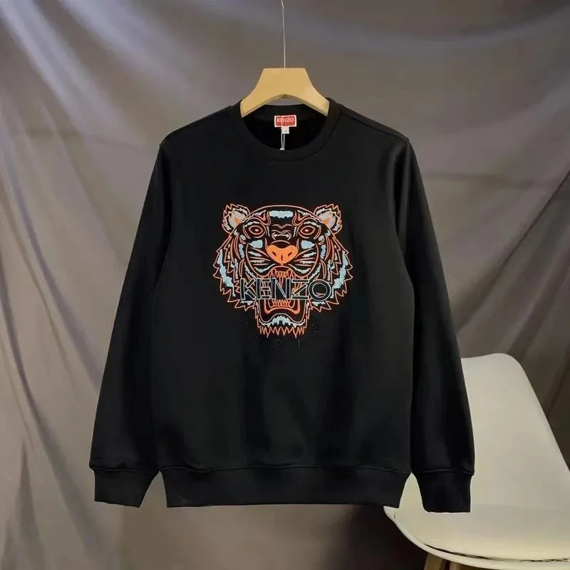 Kenzo Tiger Print Crewneck Sweatshirt Black