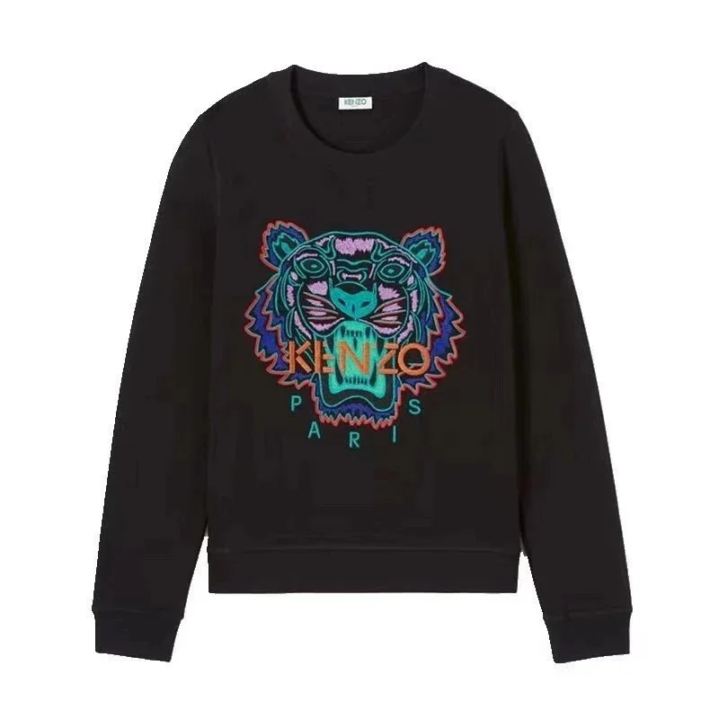 Kenzo Tiger Print Crewneck Sweatshirt Black