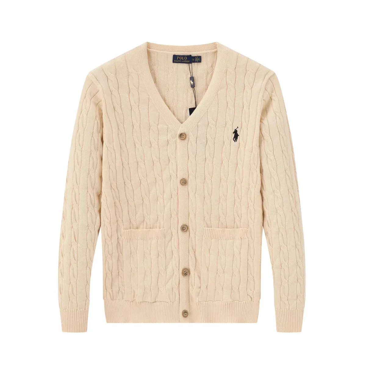 Polo Ralph Lauren Cable Knit Cardigan Beige