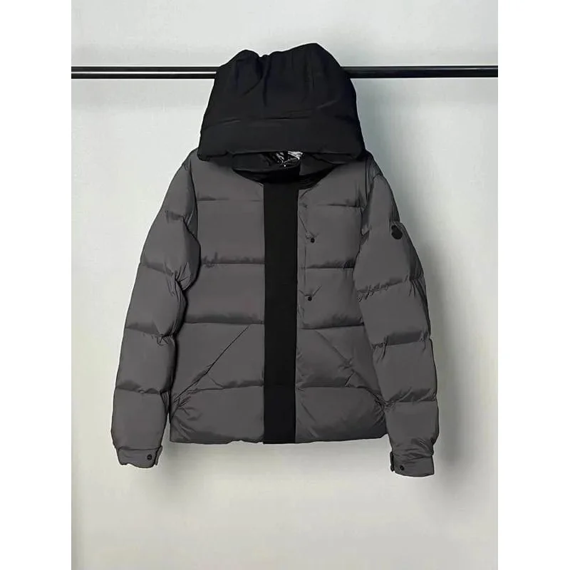 Gray Hooded Puffer Jacket
