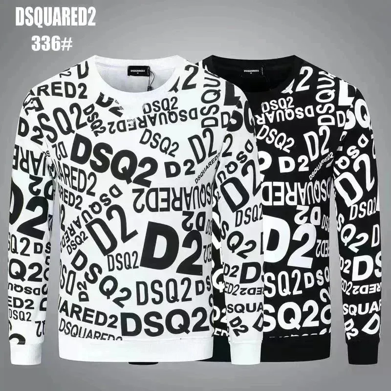 DSQUARED2 336# All-Over Print Sweatshirt Black/White