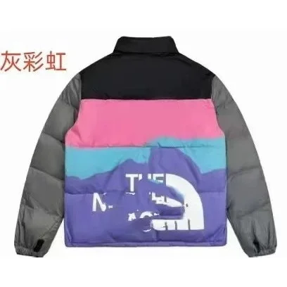 The North Face Nuptse Grey Rainbow Parka
