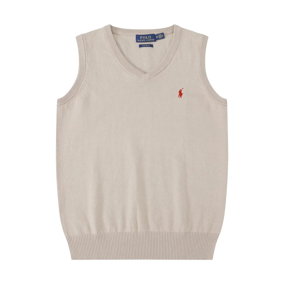 Polo Ralph Lauren Beige V-Neck Sweater Vest