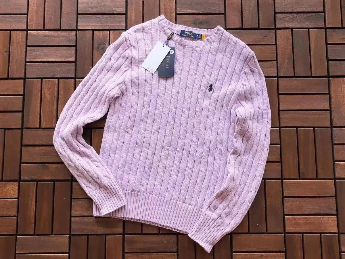 Polo Ralph Lauren Cable Knit Sweater Lilac