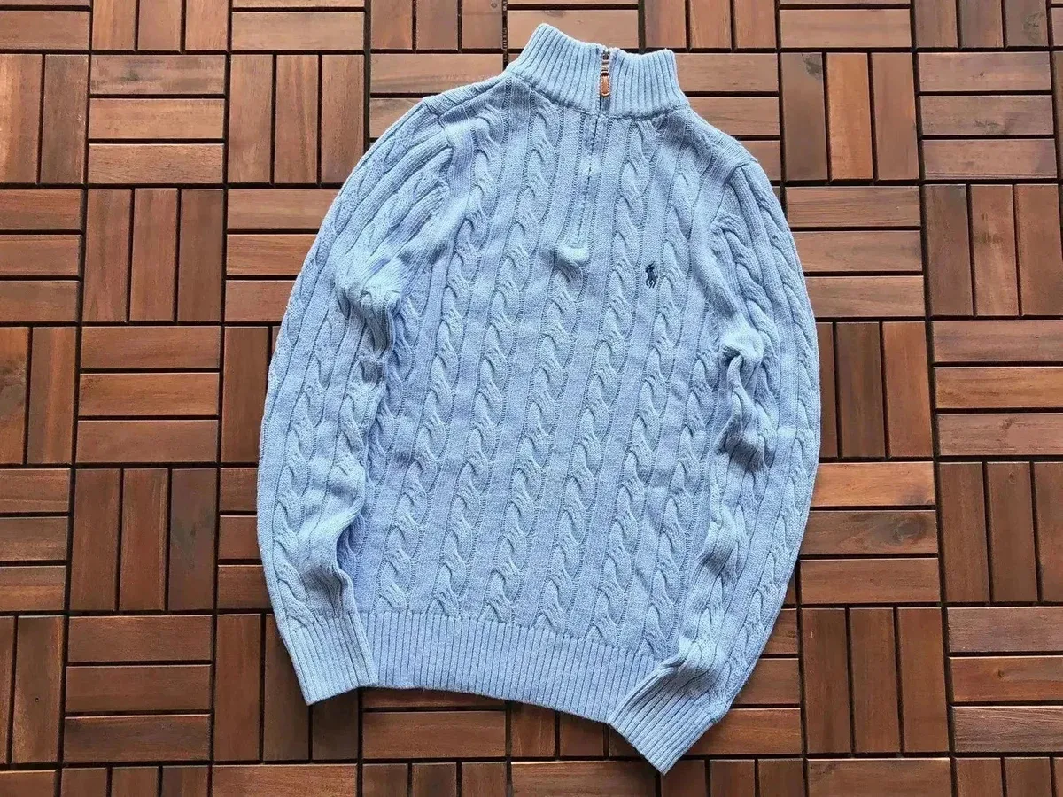 Polo Ralph Lauren Classic Logo Cable Knit Sweater Blue