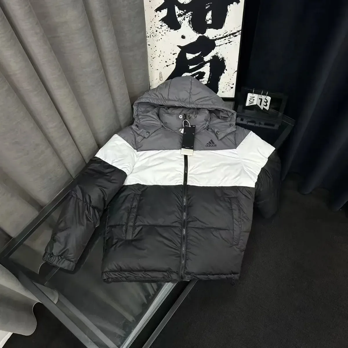 Adidas Classic Football Colorblock Puffer Jacket
