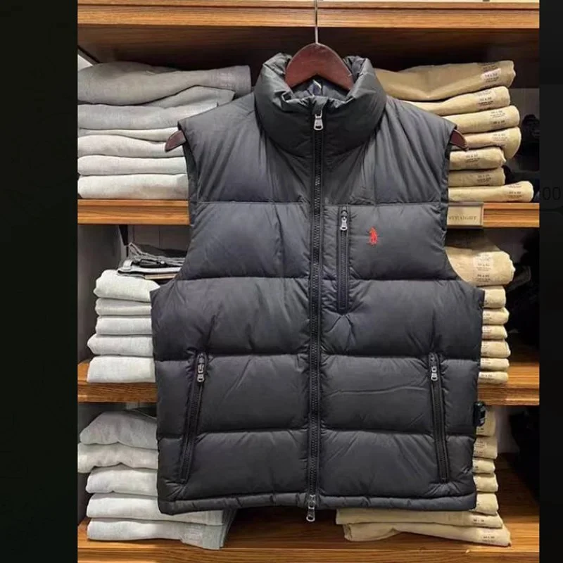 Ralph Lauren Black Polo Pony Puffer Vest