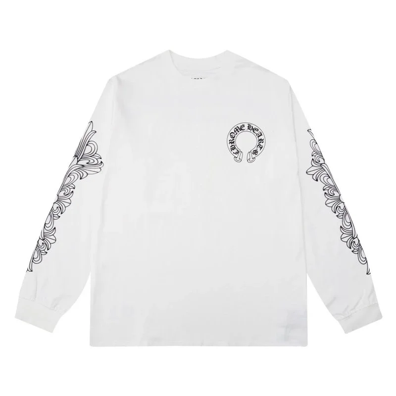 Chrome Hearts White CH Cross Long Sleeve T-Shirt