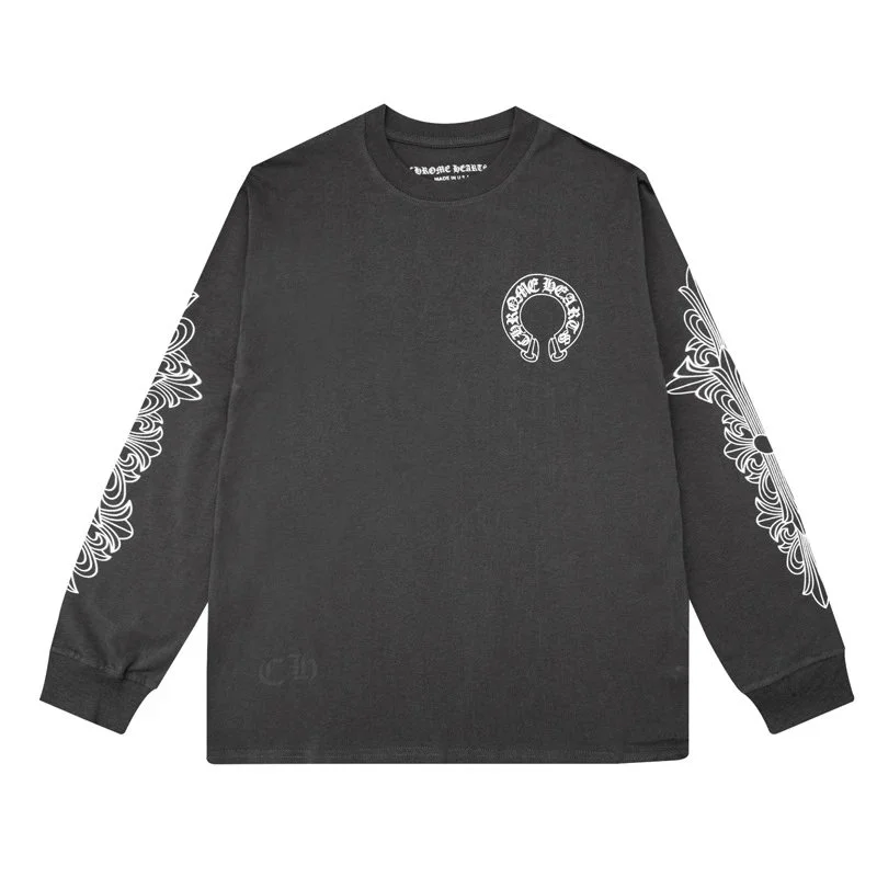 Chrome Hearts CH Cross Long Sleeve T-Shirt K8005 Grey Top