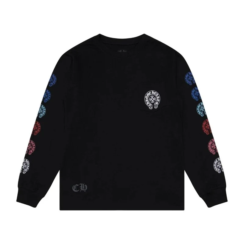 Chrome Hearts CH Cross Long Sleeve T-Shirt K8009 Black Tops