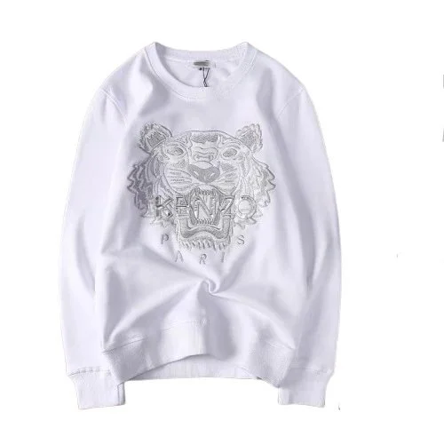 Kenzo Tiger Embroidery White Sweatshirt