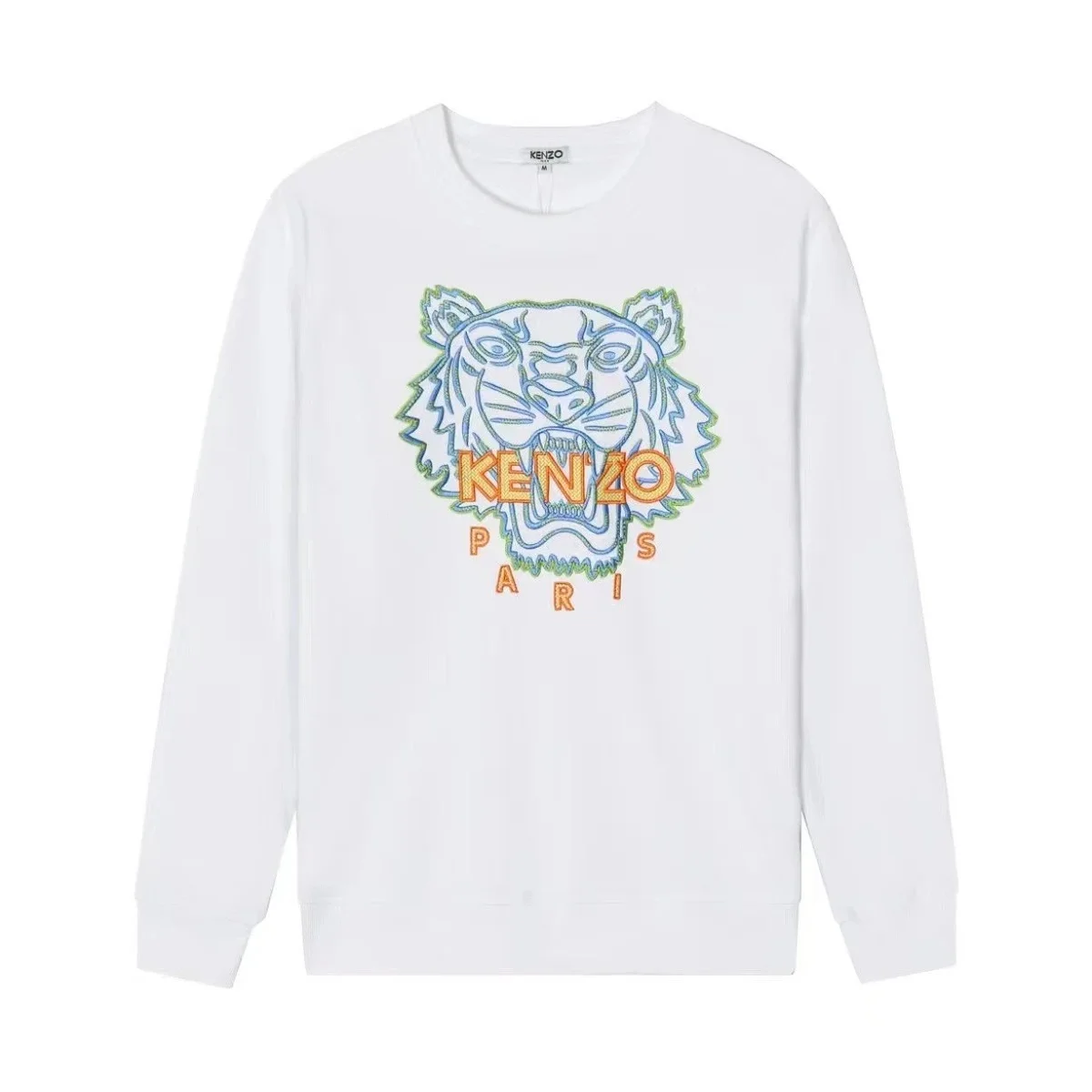 Kenzo White Tiger Embroidery Sweatshirt