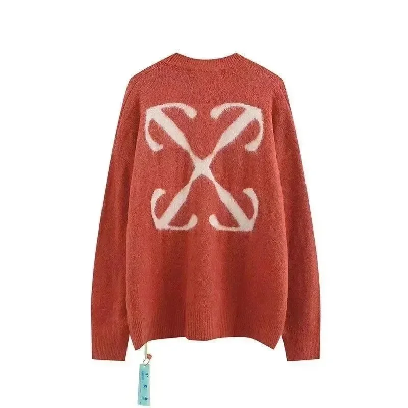 Rick Owens DRKSHDW Sweater Orange X Logo Knit