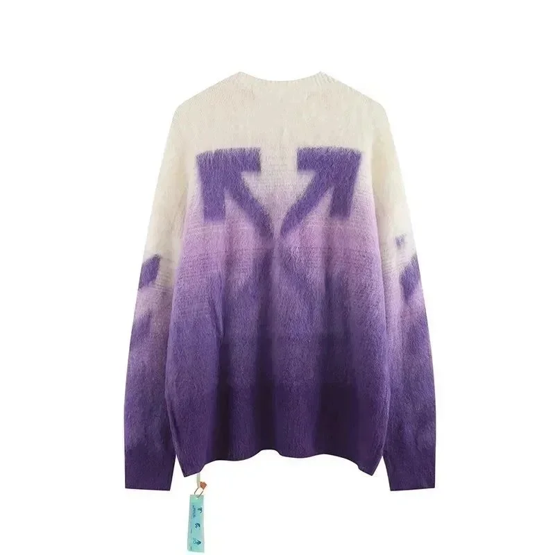Off-White OW100 Gradient Arrow Sweater Purple/White