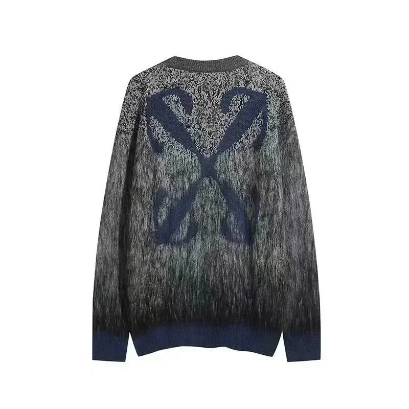 Rick Owens DRKSHDW Geobasket Sweater Grey/Blue