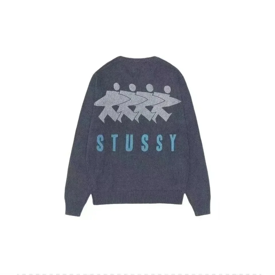 Stussy Stüssy Graphic Knit Sweater Navy