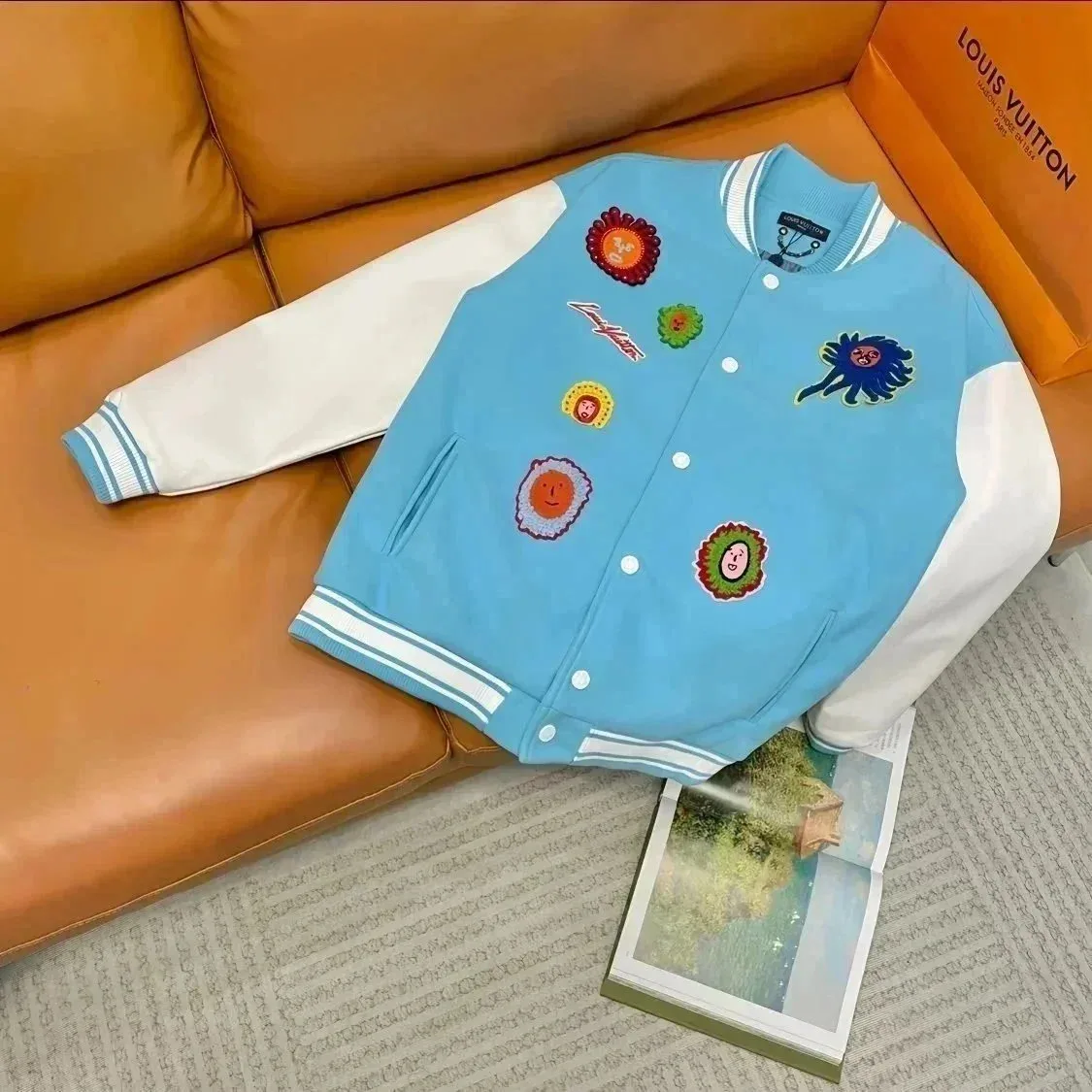 Louis Vuitton Tabi Blue & White Embroidered Jacket