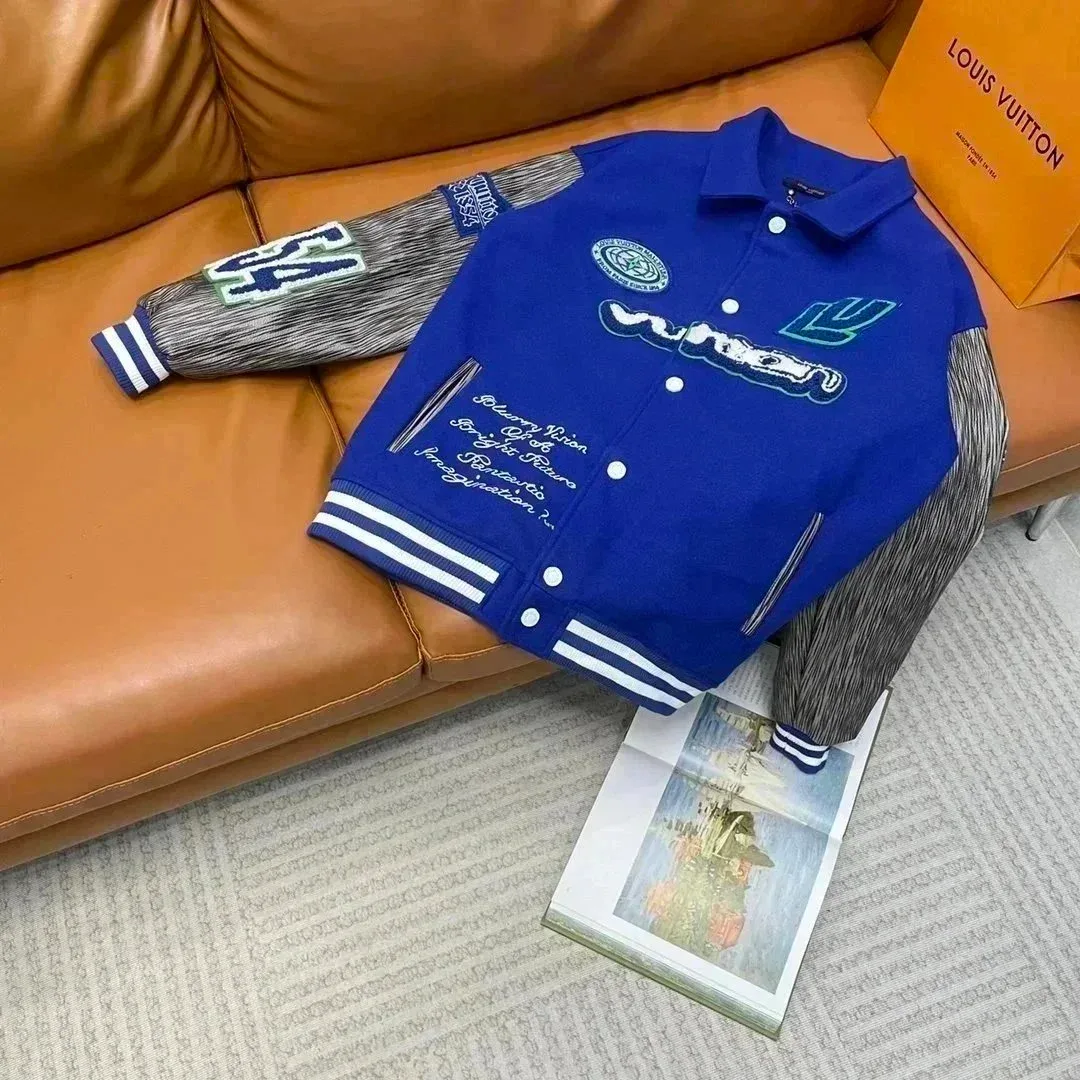 Louis Vuitton Blue Letterman Jacket
