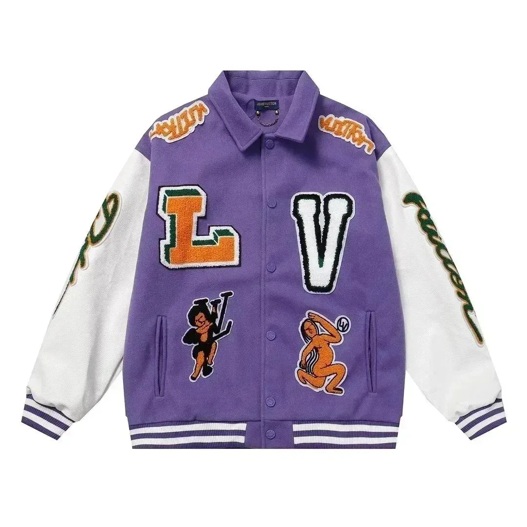 Louis Vuitton Tabi LV Purple White Letterman Jacket