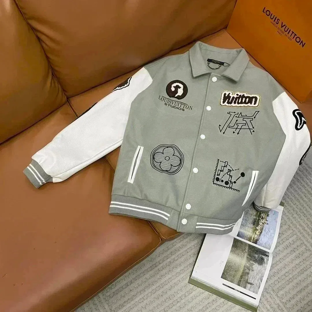Louis Vuitton Tabi Grey & White Letterman Jacket