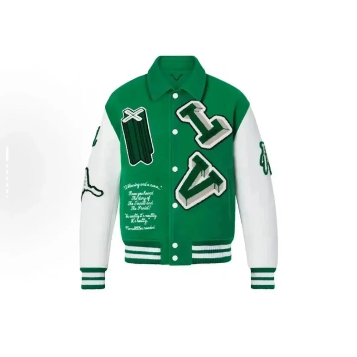 Louis Vuitton LV Trainer Green Letterman Jacket