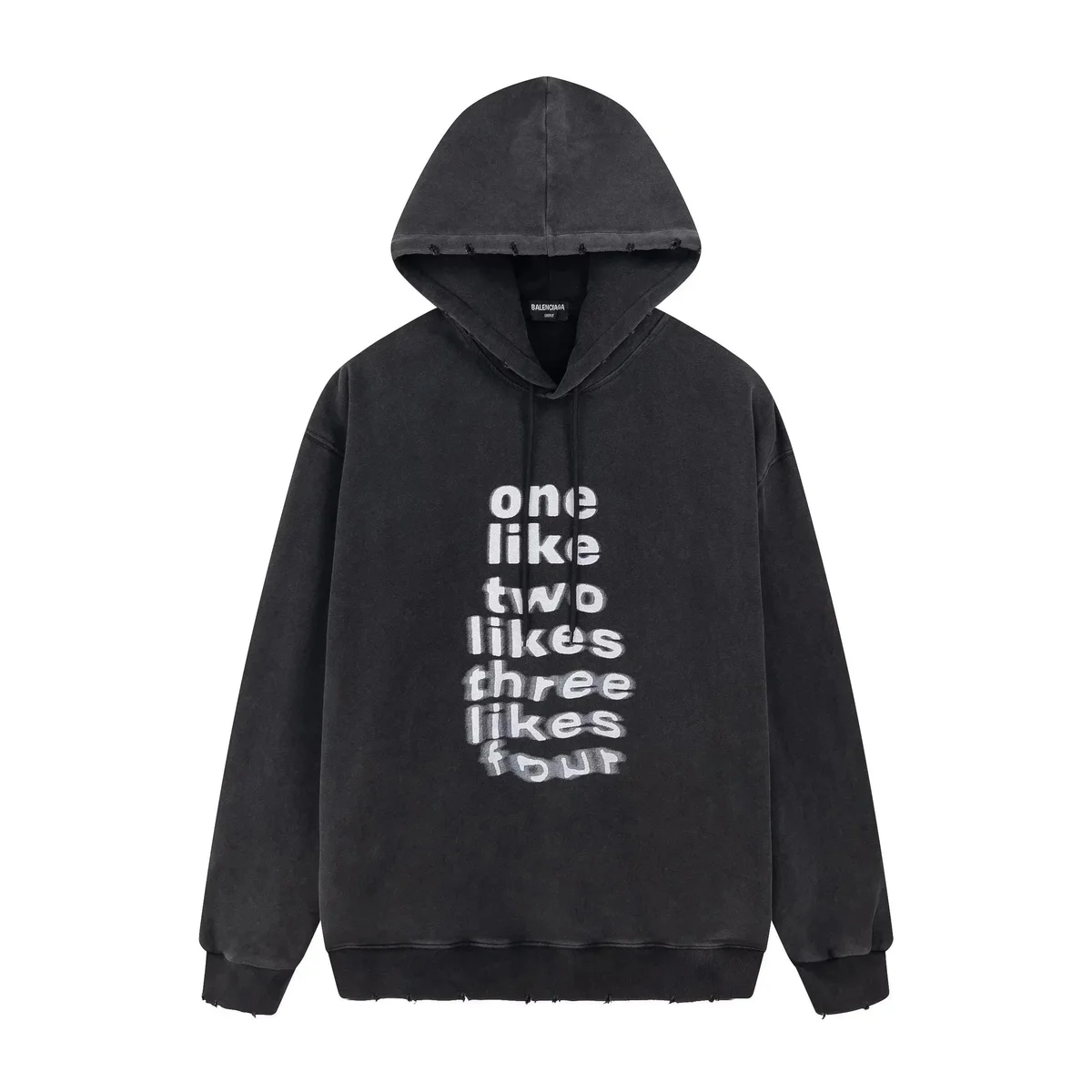 Balenciaga One Like Two Hoodie Black