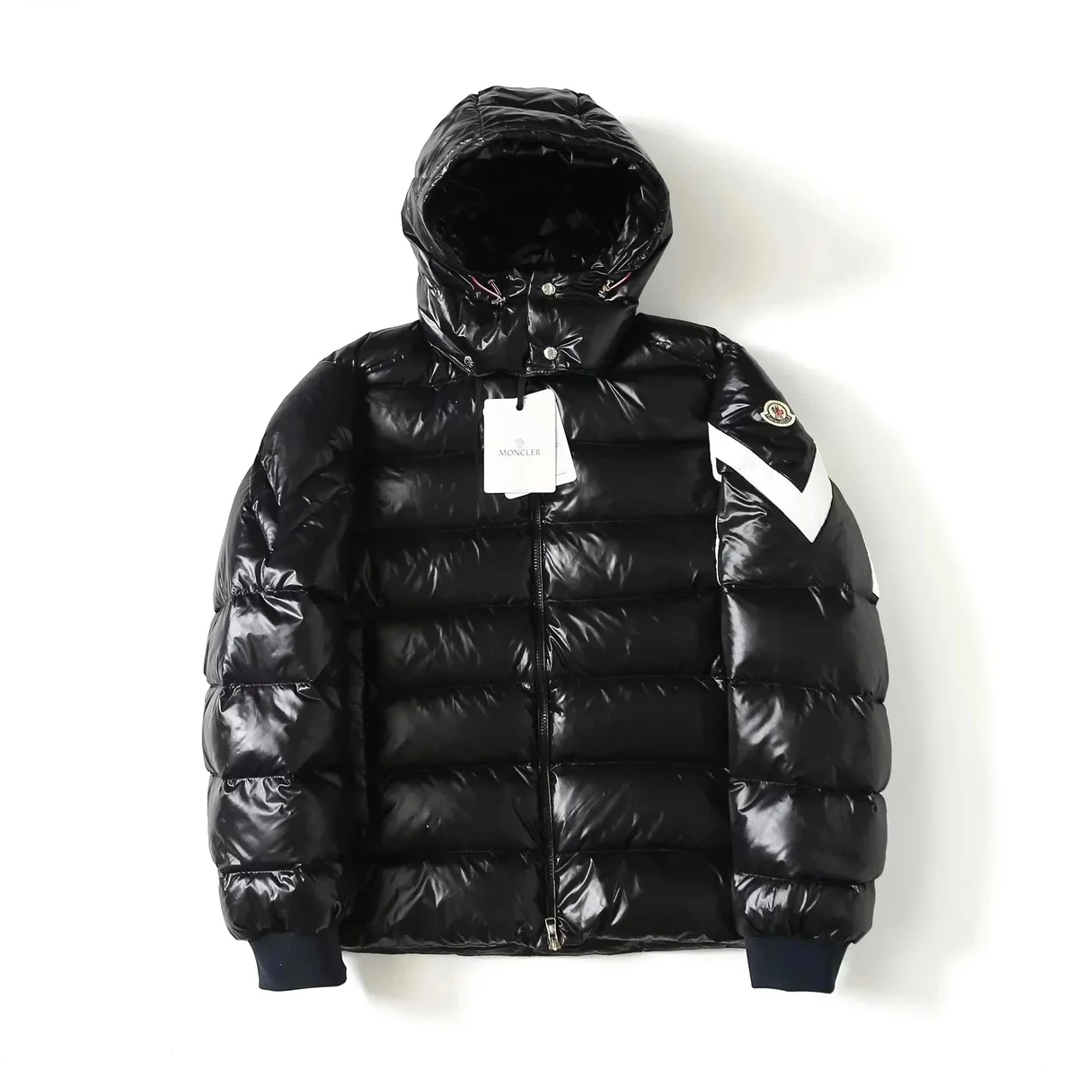 Moncler Black V-Panel Parka
