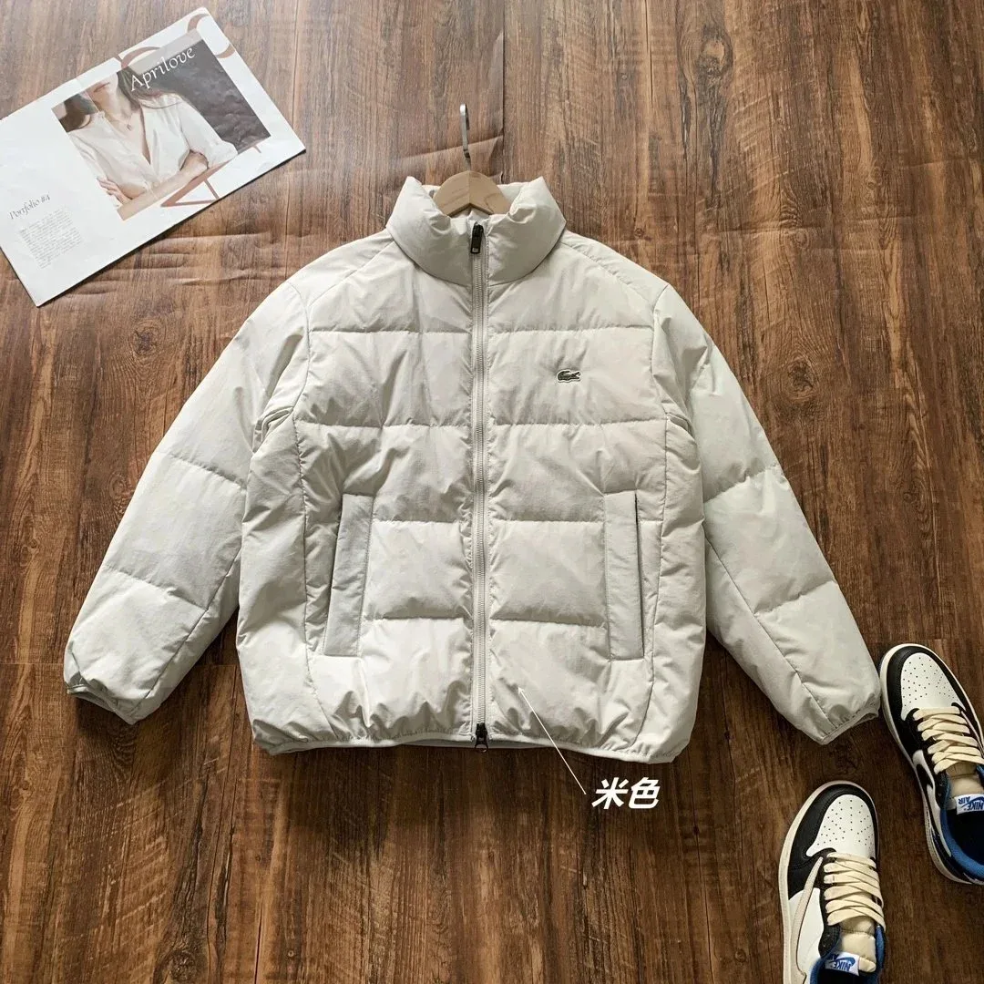Lacoste米色面包服羽绒服