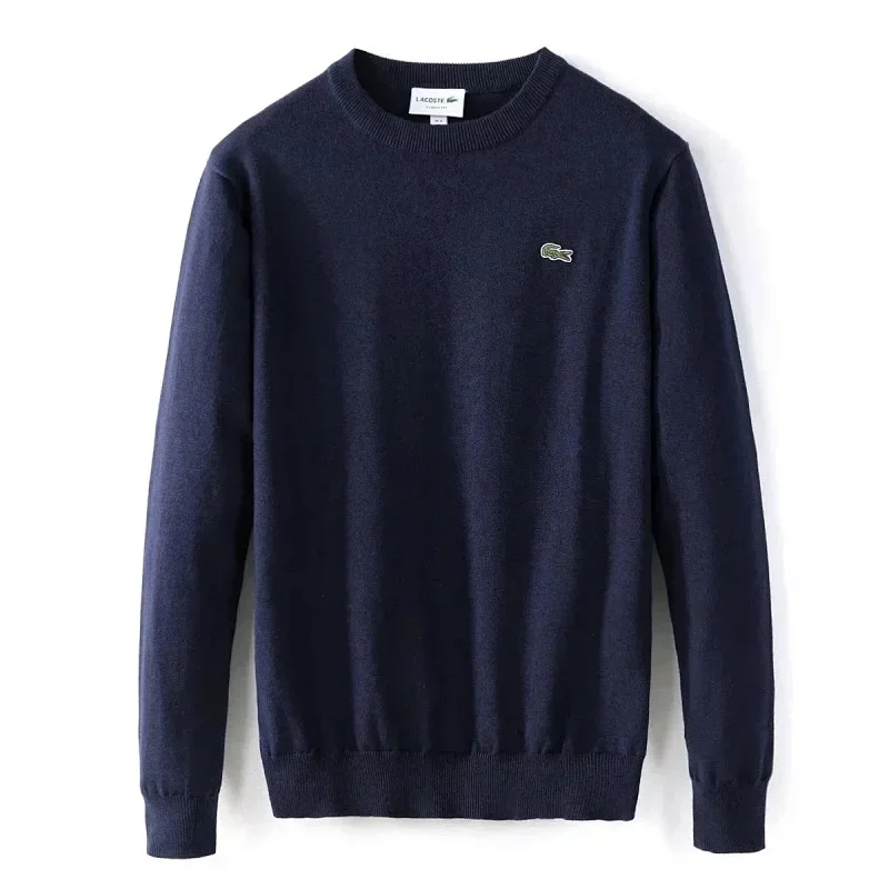 Lacoste Navy Crocodile Crewneck Sweater