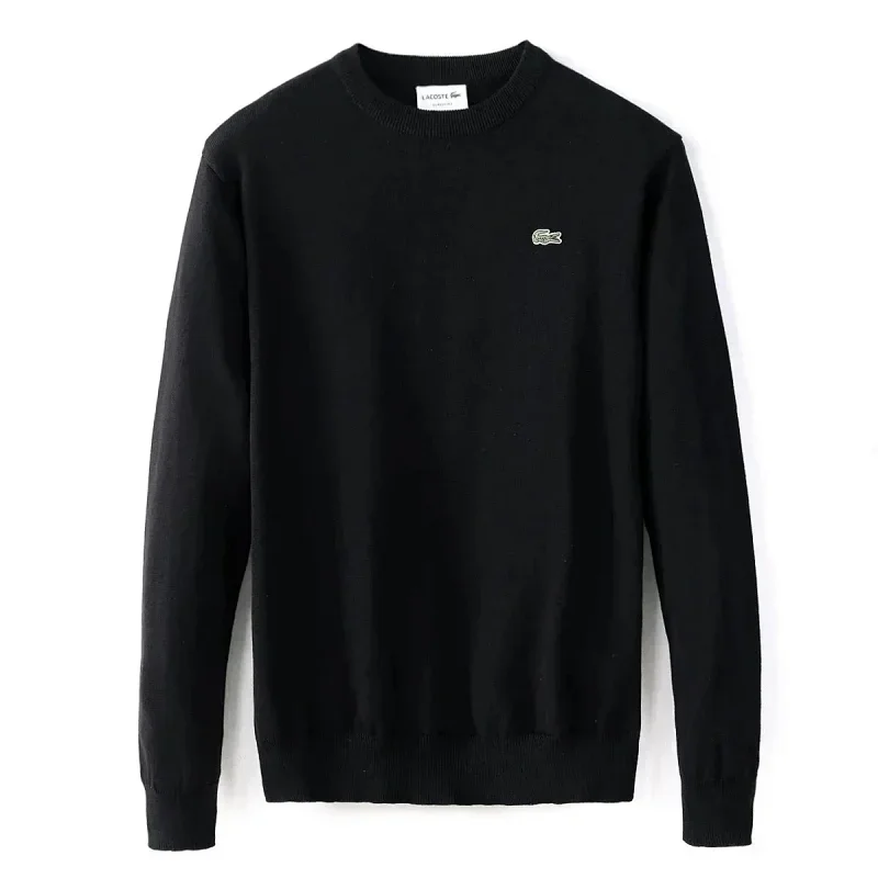 Lacoste Black Crocodile Embroidery Sweater