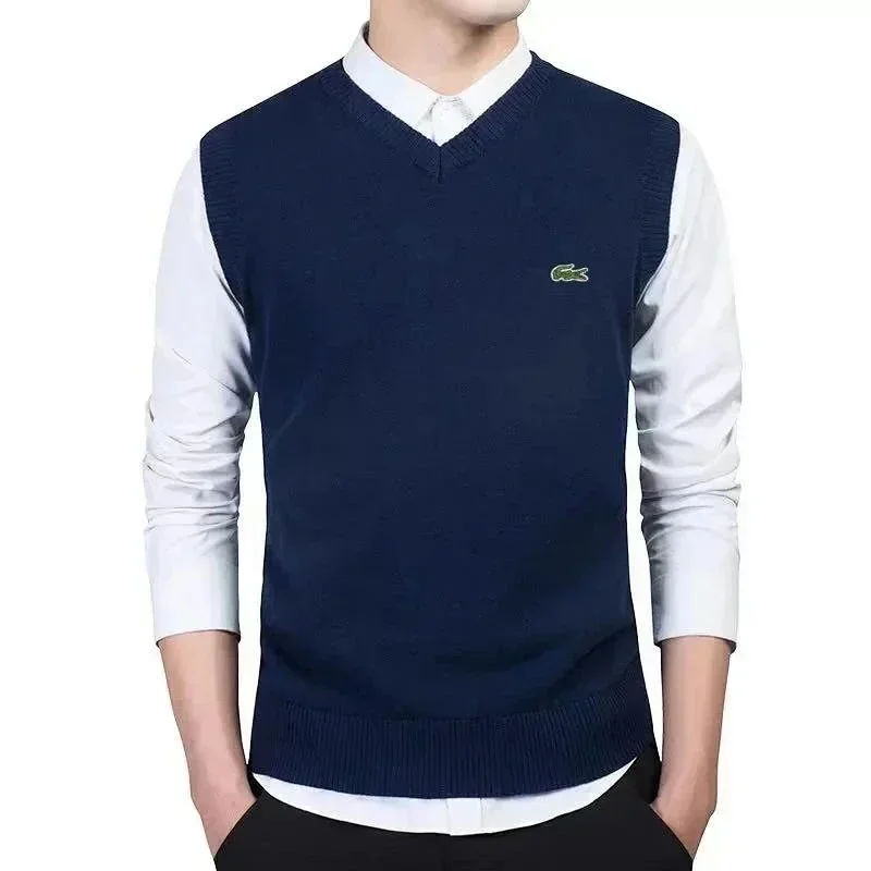 Lacoste 10-背心藏青色 Men's Knit Vest Navy