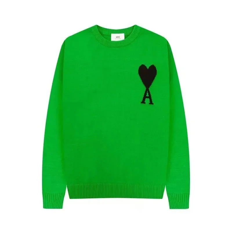 Acne Studios Green AMI Heart Sweater