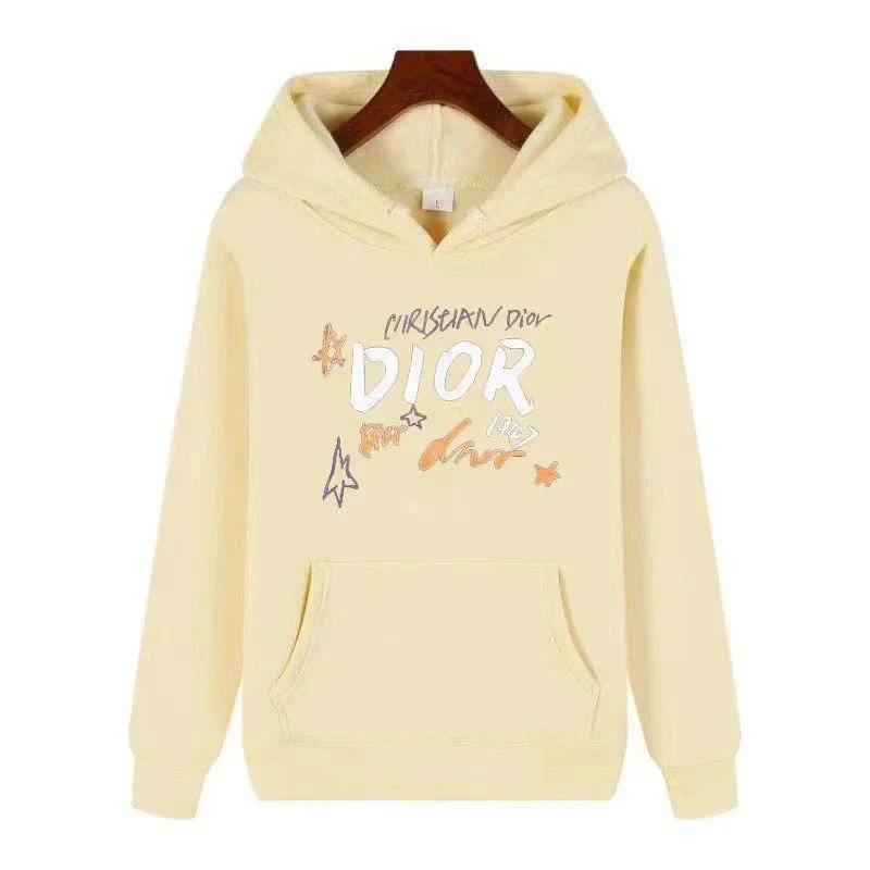 Dior Cream Star Print Hoodie Sweatshirt