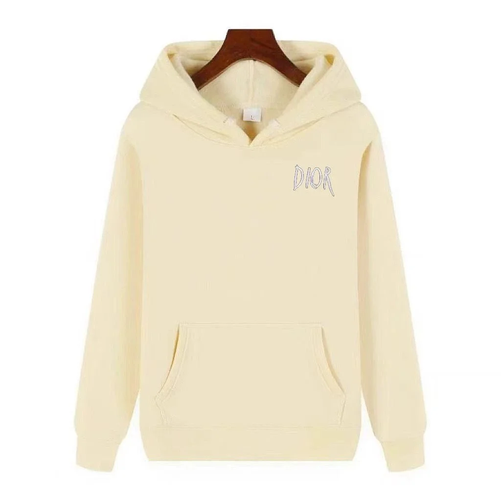 Dior Cream Logo Hoodie Sweatshirt