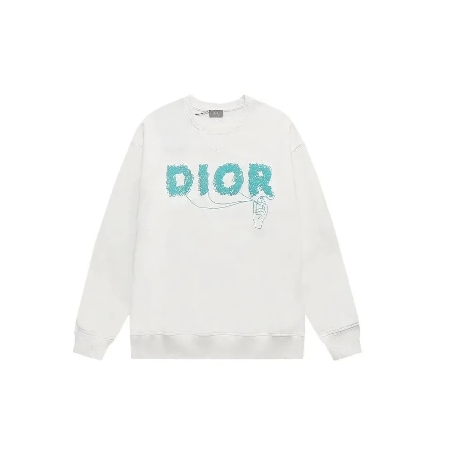 Dior White Dior Logo Crewneck Sweatshirt