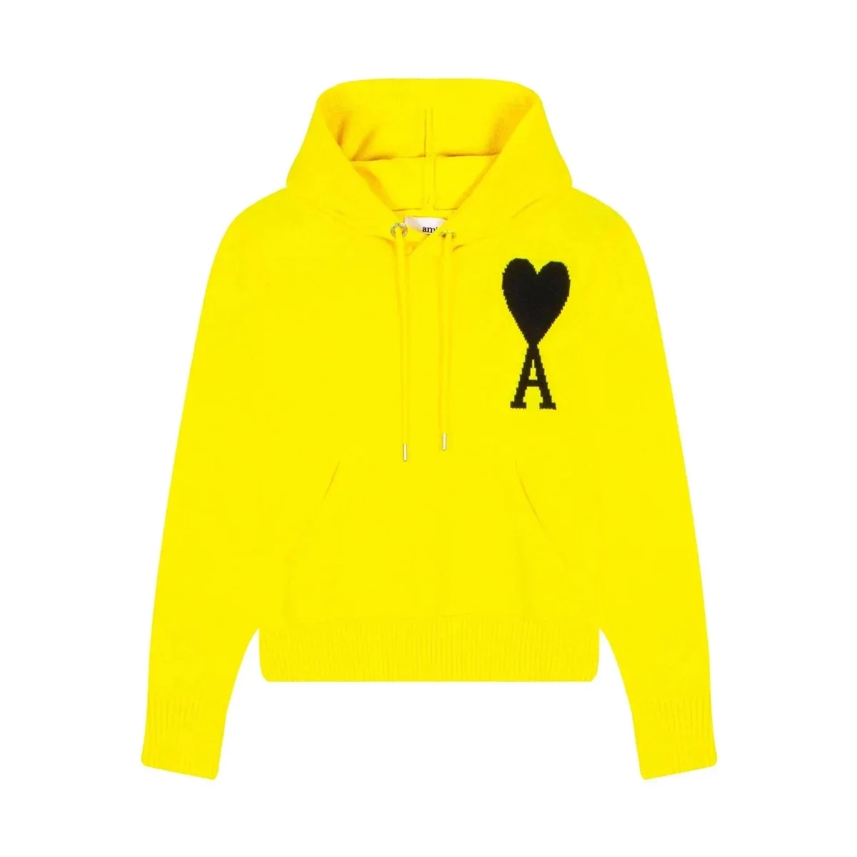 Ami Paris A46大爱心连帽黄色 Hoodie