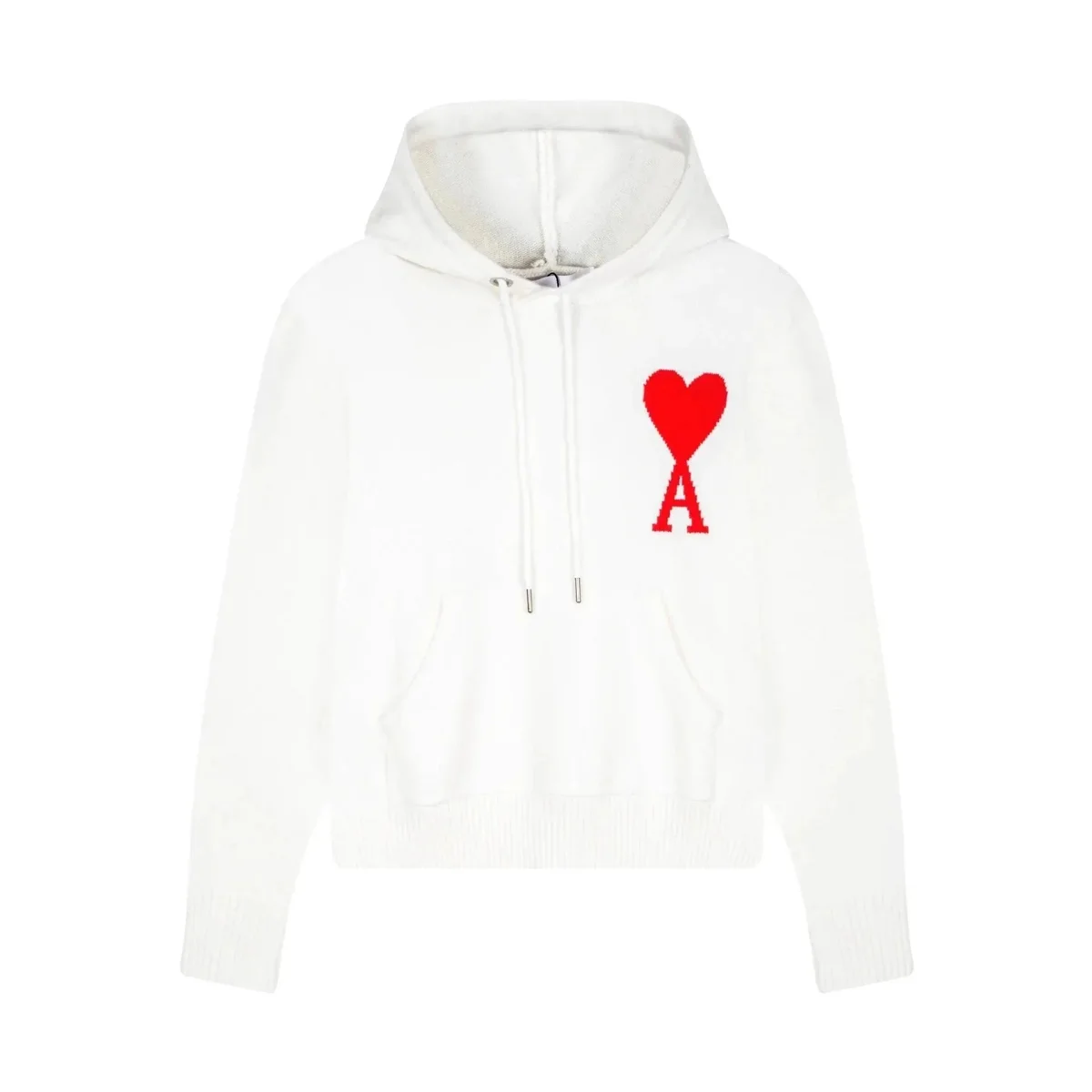 Ami Paris A46大爱心连帽白色 Hoodie