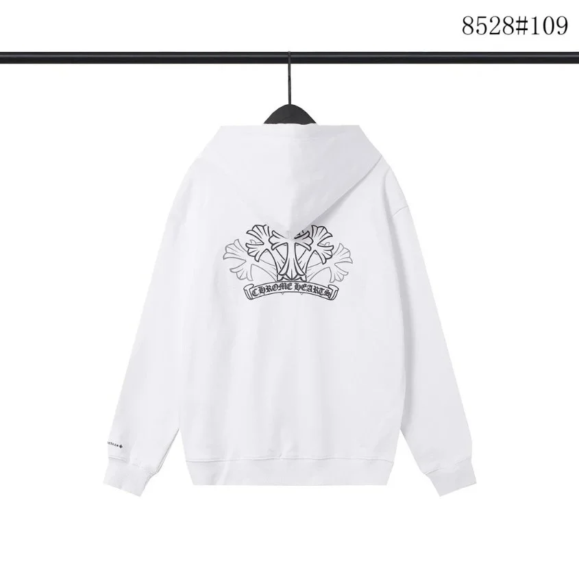 Chrome Hearts White CH Cross Hoodie