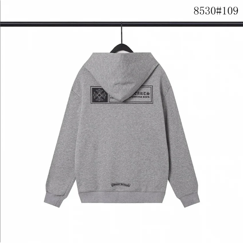 Chrome Hearts Grey CH Cross Hoodie